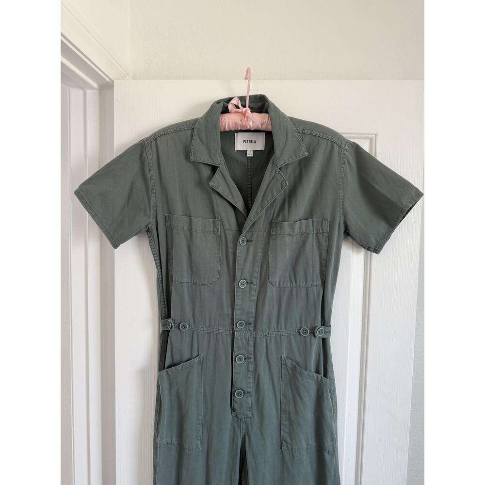 PISTOLA Grover Short Sleeve Field Jumpsuit Sagebrush NWOT Size S - Picture 9 of 15